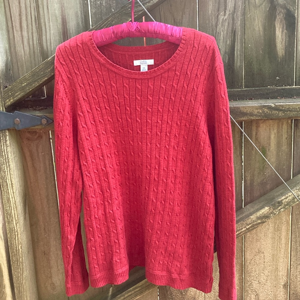 Croft & Barrow red sparkle sweater